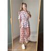 European And American Style Sexy Women's Long Heart Mesh Spliced Loose Short Sleeve T-Shirt Dress Elegant Casual Dress For Parties Daily Wear