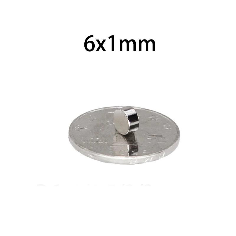 

20/50pcs Ultra-Thin 10x1mm 6x1mm Round Magnets - Flat for Low-Profile Projects, Crafts