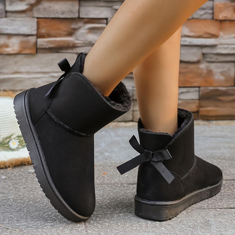 Women's Winter Furry Slip-Resistant Platform Sneakers/Boots - Thick Platform Height Increase