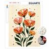 Frameless Pearl Painting Kit Floral Blooming DIY Bead Art Canvas Easy Creative Craft for Beginners Home Wall Decor
