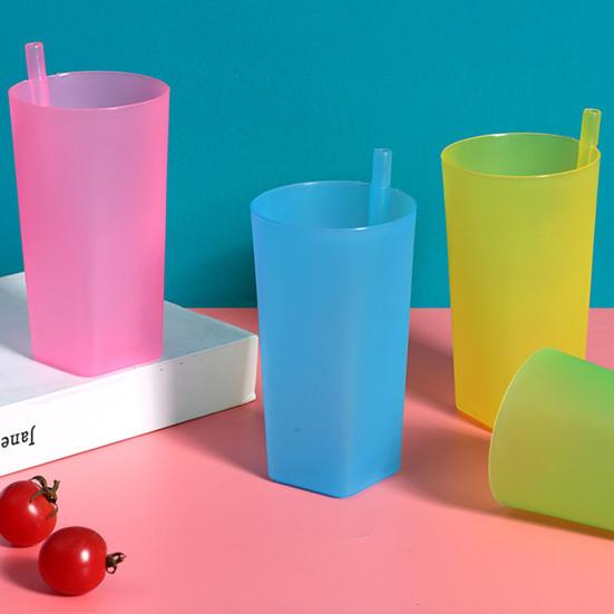 360ml/380ml halmkopp glatt kant Stor kapasitet Lekkasikker Barn Barn Spedbarn Baby Sip Cup Studenter