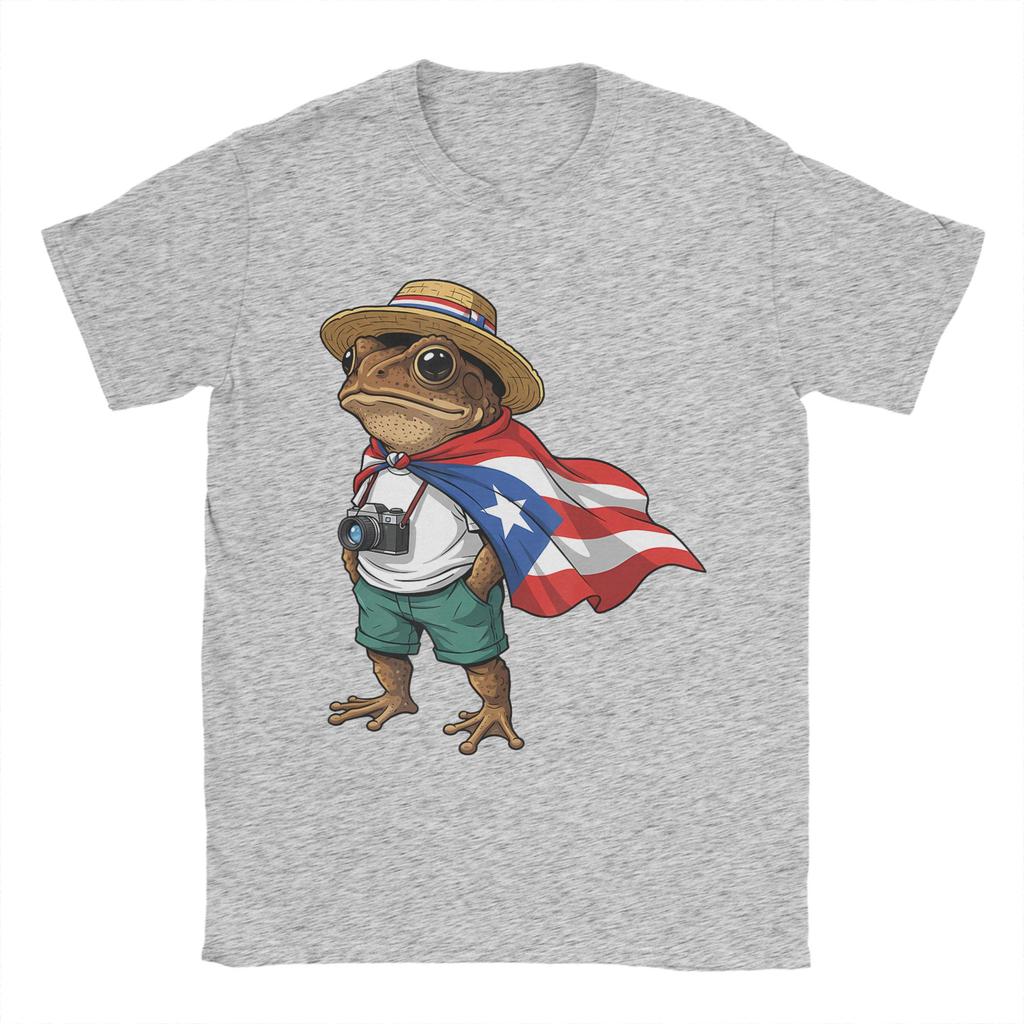 Bad Bunny Puerto Rico Coqui Frog Boricua Puerto Rican Flag Taino  TShirt Cotton T Shirts For Men Tee Shirt Short Sleeves Tees