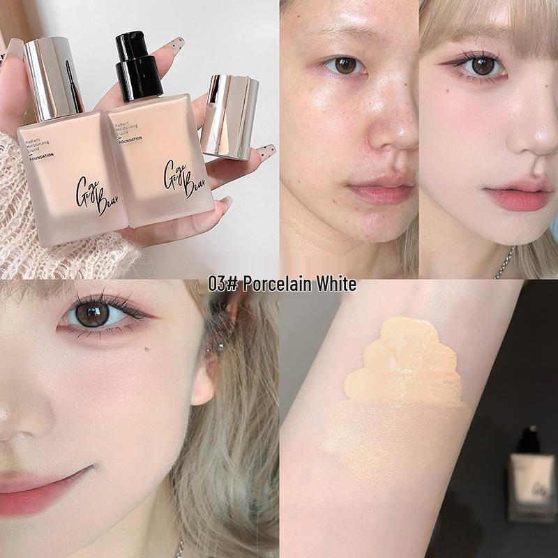 Gegebear Brightening Matte Foundation: Long-Lasting, Creamy, Soft Light - Ideal for Students, Affordable Chinese Beauty Brand.