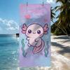 Axolotl Cartone Animato kawaii ASCIUGAMANO ROSA Asciugatura Rapida Asciugamani da Spiaggia Sono Adatti Per Piscine Campeggio Yoga E La Palestra