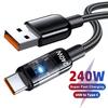 240W USB To Type C Cable USB Type-C Fast Charging Charger Cables For MacBook Air iPad Laptop iPhone 15 16 Xiaomi iPad Data Cord