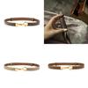 Genuine Leather Womens Waist Belt With Double Ring Buckle For Casual And Office Wear