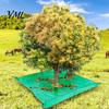 Heavy Duty Yard Cleanup Mat Landscape Tarp for Trimming, Garden Pruning with Hole & 4 Waterproof Maintenance Fabric Corner Buckles, Shrub Trimmings
