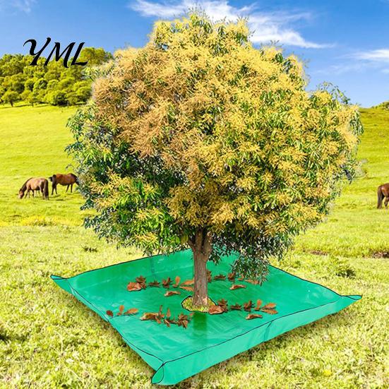 Heavy Duty Yard Cleanup Mat Landscape Tarp for Trimming, Garden Pruning with Hole & 4 Waterproof Maintenance Fabric Corner Buckles, Shrub Trimmings