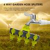 4 Way Garden Hose Splitters Faucet Diverter Tap Hose Connector Hose Pipe Splitter Water Distributor