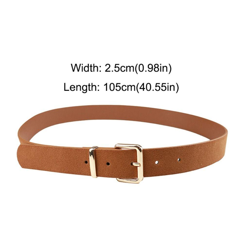Spennelås Forretningsbelte Midjebånd Luksusdesign Trendy Semsket Skinnbelte For Kvinner