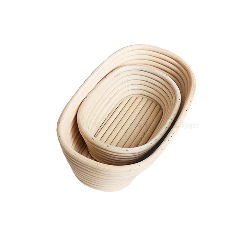 Handmade Wicker Bread Basket Kitchen Bread Boxes Rattan Woven Storage Baskets Oval Fruit Trays Bowl Rattan Organizer Plates