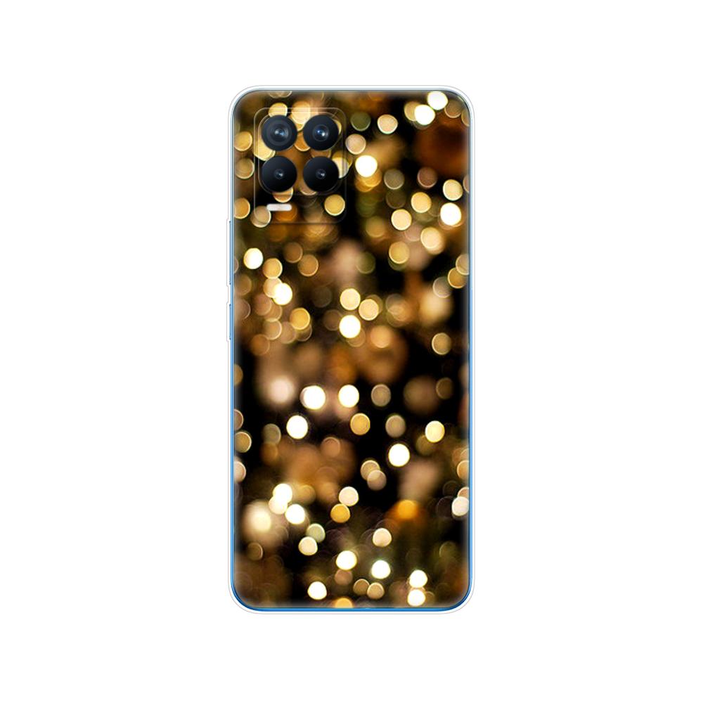 Für Realme 8 Hülle 6,4 Zoll Rückseitige Telefonabdeckung Für Realme 8 Pro OPPO Realme8 4G RMX3085 Stoßstange Winter Weihnachten Schnee Baum Neujahr