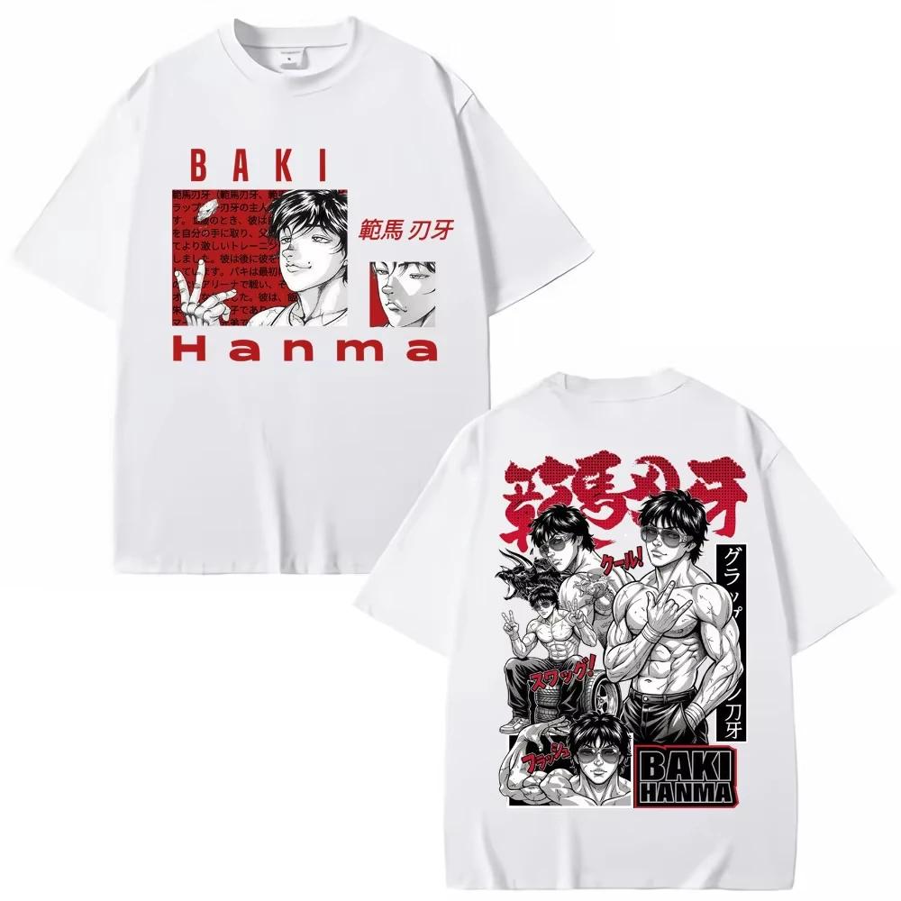 Japanese Anime Baki Haman Graphic T Shirt Vintage Harajuku Manga Fashion T Shirts Men Women Cotton Casual T-shirts Streetwear