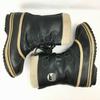 SOREL Premium Leather Snow Boots Lined Black size 23.0(USED)
