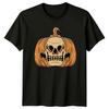 Vintage Gothic Skull Pumpkin T-Shirt Halloween Spooky Jack O Lantern Gift