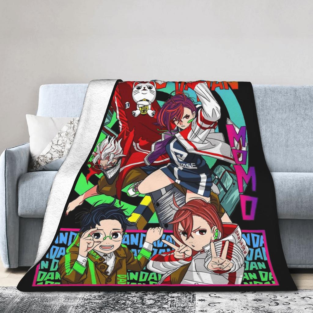 Dandadan Anime Manga Fleece Blanket Funny Throw Blanket for Home Hotel Sofa Bedspreads,