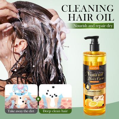SADOER Zitrone-Ingwer-Shampoo, sanftes Pflegeshampoo, reinigendes Haarshampoo
