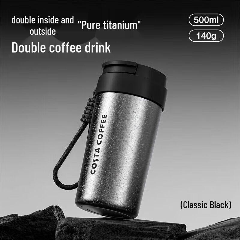COSTA Titanium-Insulated Dual-Drink Coffee & Tea Cup