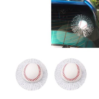 3D Simulation Baseball Decal for Car Window