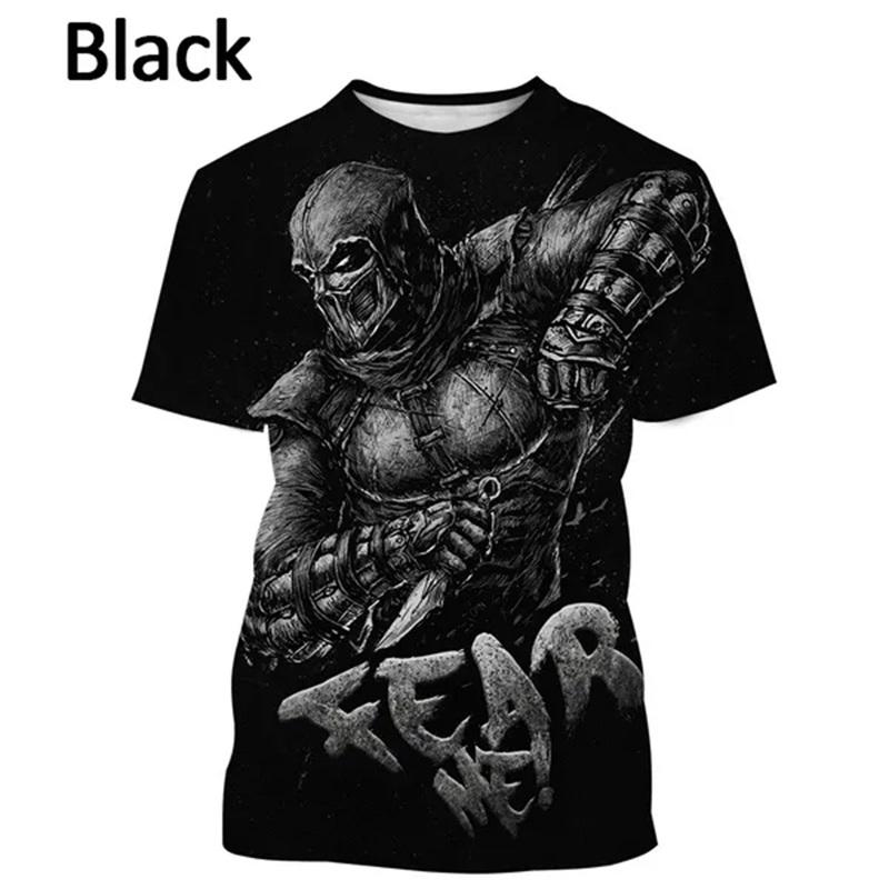 Fighting Game Mortal Kombat T Shirt For Men Cool Short Sleeve Tee Tops Fashion Casual Oversized Streetwear Tshirt Ropa Hombre