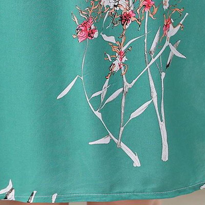 Rochie de vară lejeră cu mâneci scurte pentru femei, îmbrăcăminte de casă, pijama din bumbac și mătase