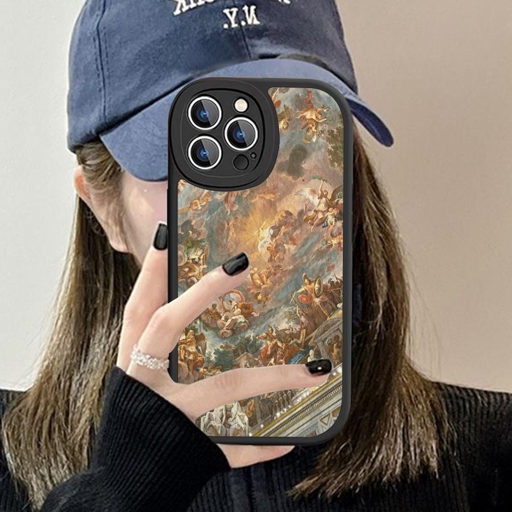Renaissance Art Phone Case Hard Leather For iPhone 16 15 14 13 12 Mini 11 14 Pro Max Xs X Xr 7 8 Plus Fundas