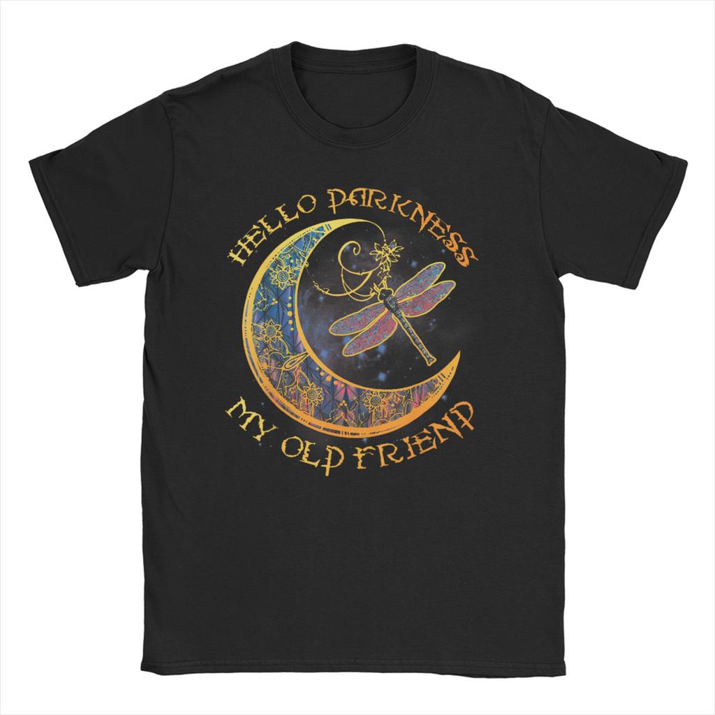 Hello Darkness My Old Friend Huntrix for Men Women T Shirts Crow Kpop Demon Hunters Novelty Tees T-Shirts Pure Cotton Clothes