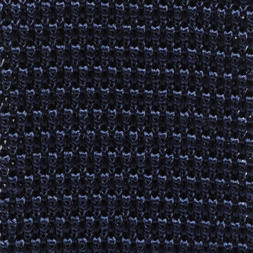 [Ogier] NecktieKnit Tie, 100% Silk, Solid Color, Narrow TieSlim Tie, Navy