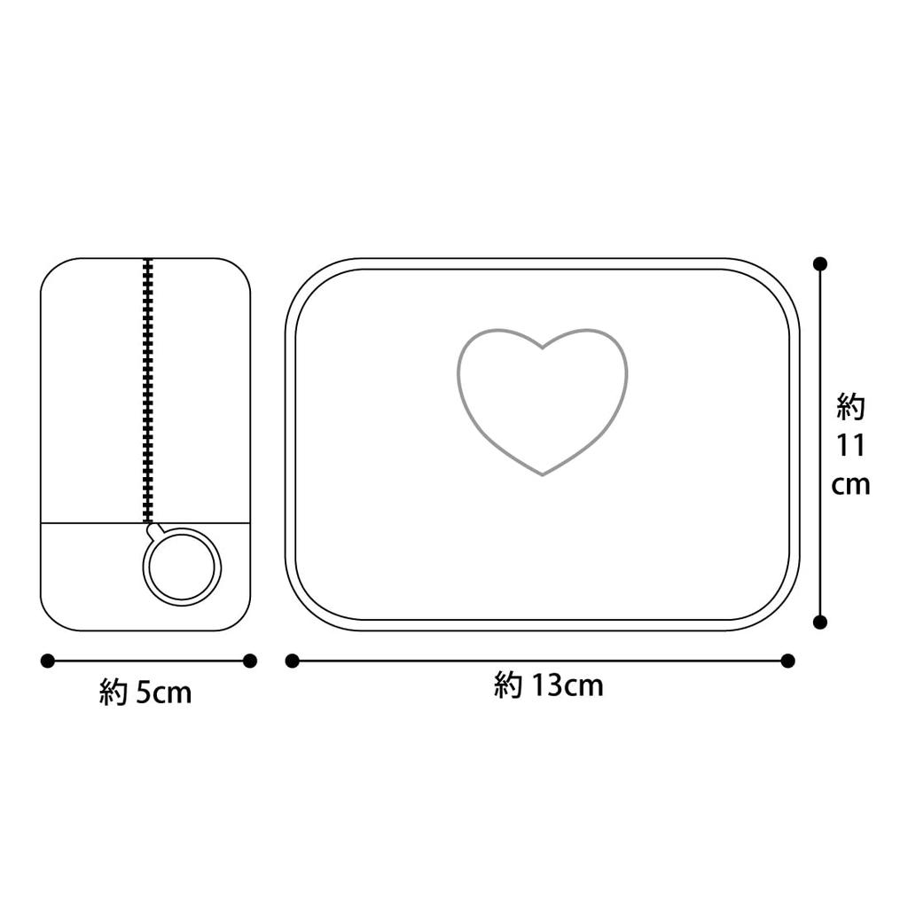 ANNA SUI Square Pouch (Purple Approx. 11cm X 13cm X 5cm) Heart Print Women's Accessory Case 000151-0004-01