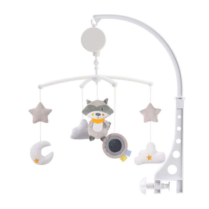 Rotating Baby Crib Mobile with Soothing Wind Chime and Bedside Bell