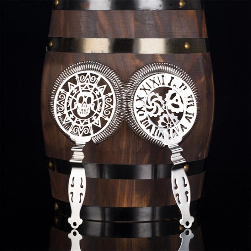 Skull And Mechanical Watch Bar Strainer Sprung Cocktail Strainer Stainless Steel Deluxe Strainer Bar Tools