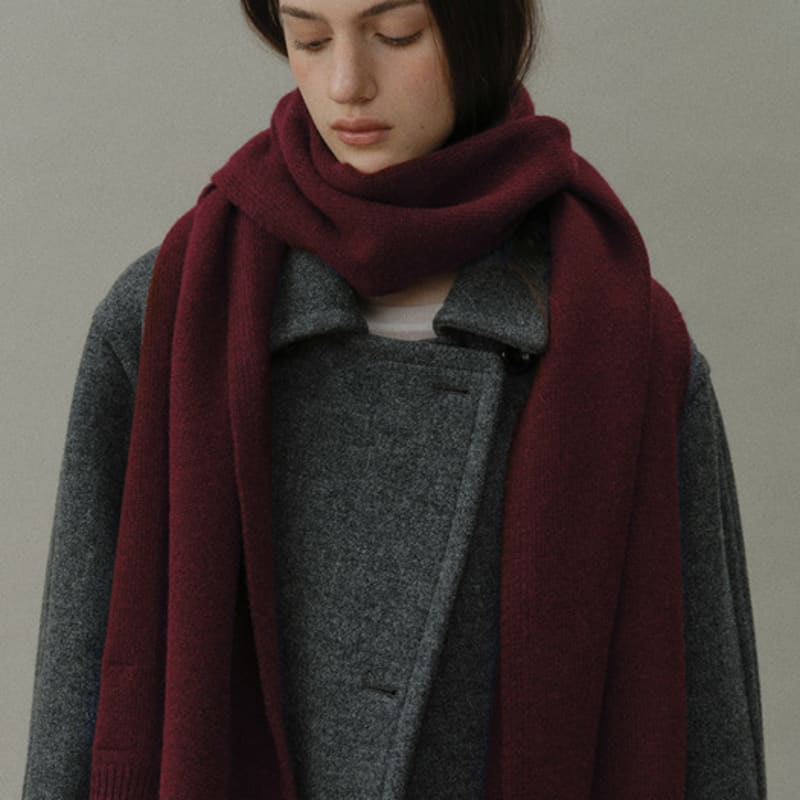 

однотонный вязаный шарф из кашемировой смеси (6 цветов) FREE