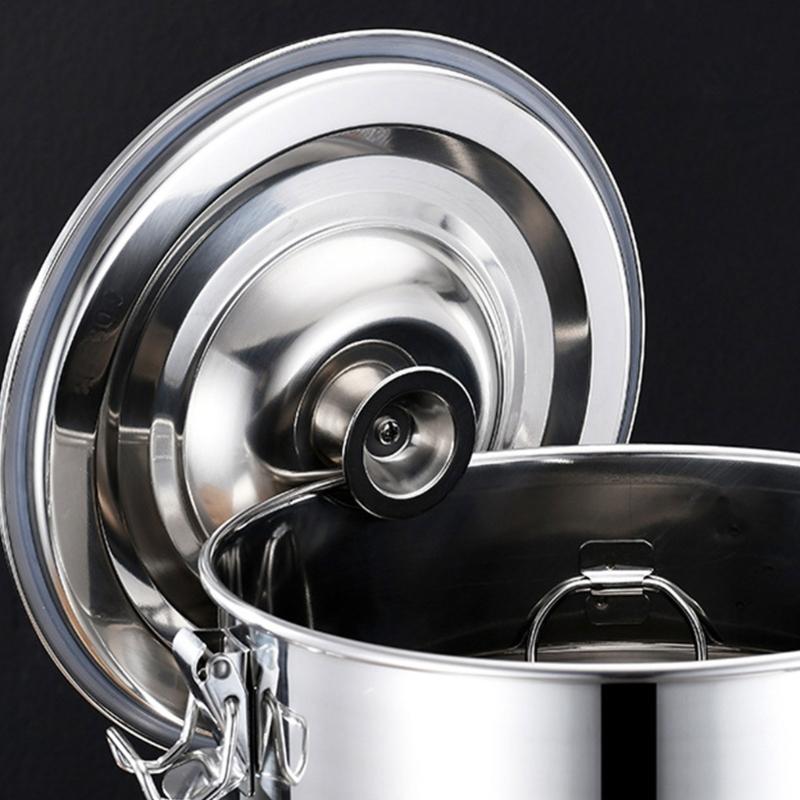 5L 304 Metalinis pieno indas su čiaupu Nerūdijantis aliejaus dozatorius aliejui ir sultims laikyti Patvarus ir nepralaidus