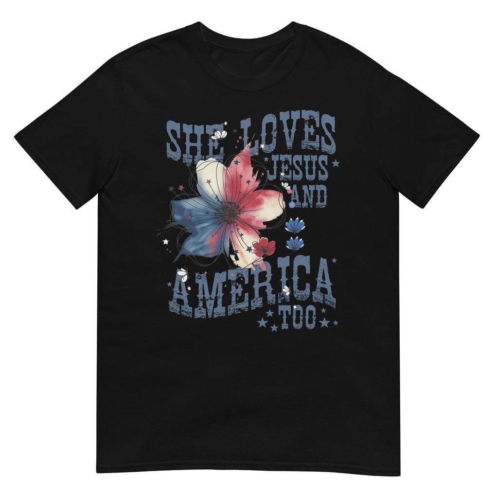 She Loves Jesus And America Tshirt