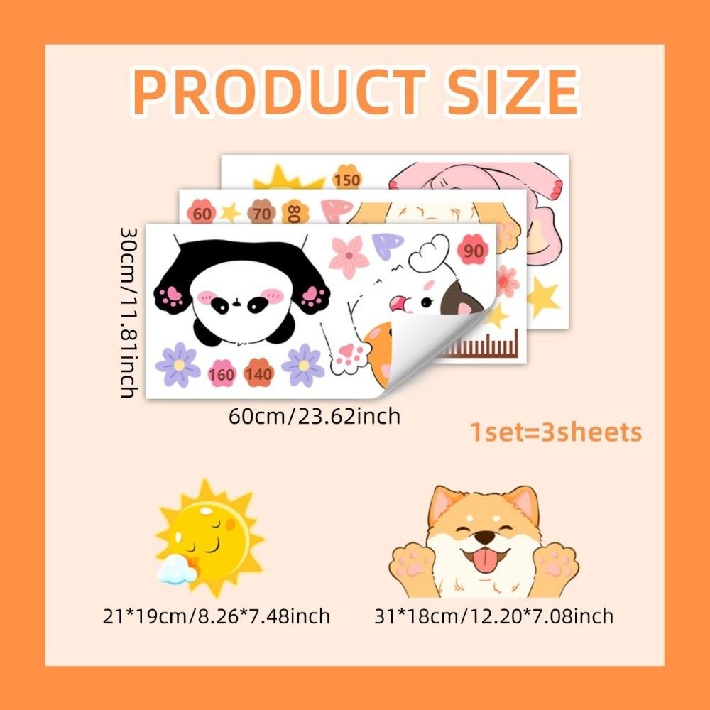 Self-Adhesive Self-Adhesive Wall Decals Waterproof Children's Height Chart  Background Decorative