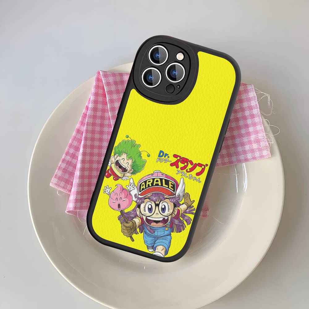 Cartoon Dr Slump Arale Phone Case For IPhone 16 15 14 13 12 11 Pro Max Plus Shockproof Leather Cover