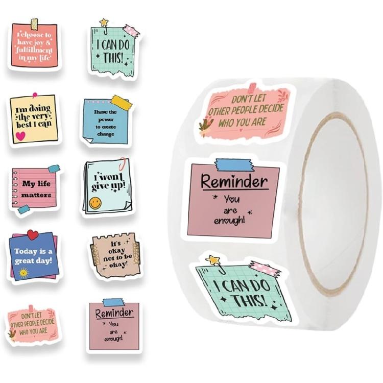 

500 штук Мотивационная наклейка Водостойкая наклейка для тетради Журнала Чехла телефона Ноутбука Детская наклейка-награда 1