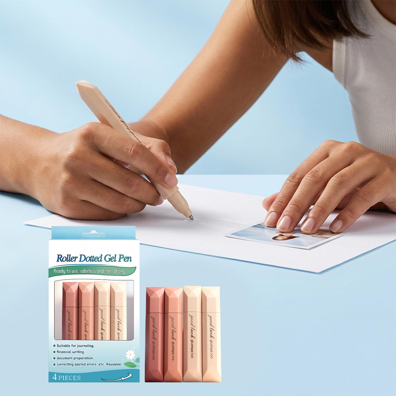 

Double Sided Dot Adhesive Pen Reusable, Odorless, Non-sticky, Suitable For Various Applications As A Sticking Tool. One Size бежевий