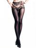 Women 2 In 1 Lace Patchwork Briefs Pantyhose Panties Elastic Tights 5D 912Pin Oil Shiny High Waist Shaping Maid Stockings