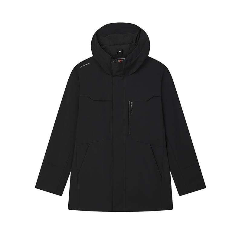 FILA Casual Hooded Jacket Two-Piece Set Men tops Black F11M513702FBK