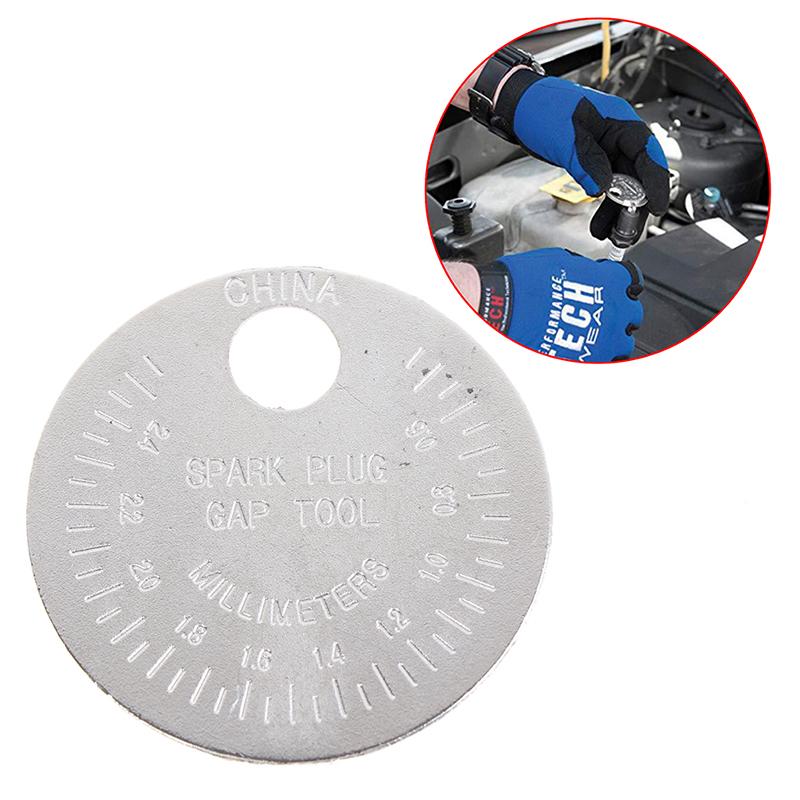 1Pc Spark Plug Gap Gauge Measurement Tool Coin-Type 0.6-2.4Mm Range Gage Caliber