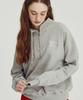 BETWEEN A AND B High-Neck String Sweatshirt [Melange Gray]