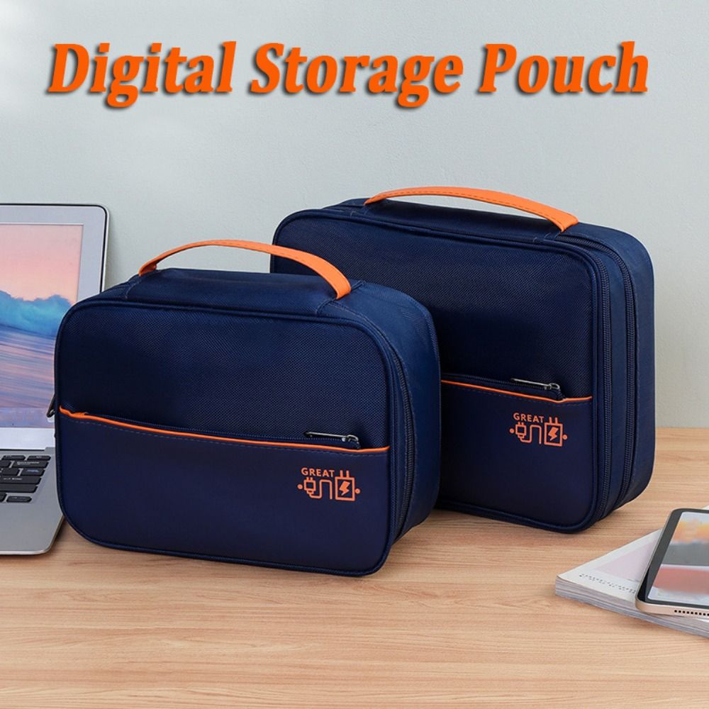 Portable Data Cable Storage Bag Waterproof Electronic Organizer Box Digital Storage Pouch