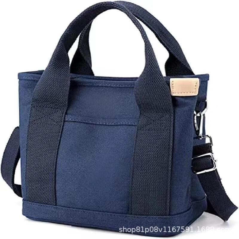 New versatile women's canvas tote bag large capacity shoulder portable environmentally friendly shopping bag leisure art canvas bag