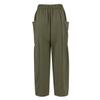 Women Plus Size Wide Leg Pants Middle Waist Summer Baggy Pants With Pockets