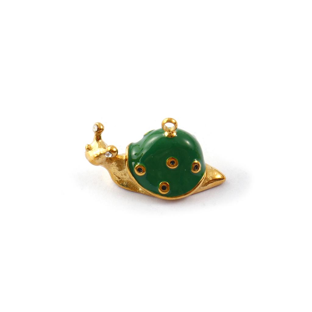 1Piece 304 Stainless Steel Charms 18K Gold Plated Enamel Strawberry Acorn Snail Mushroom Pendant For DIY Necklace Jewelry Making