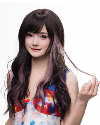 SUN9 Wig Long Wig Wig Women Cosplay Lolita Curly Hair Wig Crossdressing Women Full Wig Small Face Natural Heat Resistant Net Gift Box Included Dark
