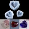 3 Sizs 3D Diamond Love Epoxy Resin Mold Geometric Heart Shape Candle Molds for DIY Epoxy Resin Soap Crafts Home Decoration Tools
