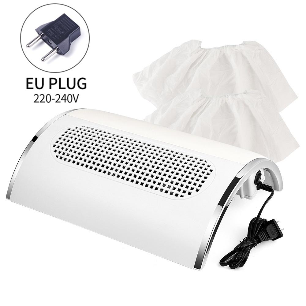 3 Fans Powerful Nail Dust Collector 40W High Suction Professional Nail Dust Extractor 2-Hands Nail Vacuum Cleaner For Manicure