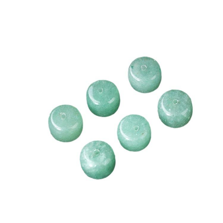 Dongling Jade Green Waist & Barrel Beads for DIY Accessories